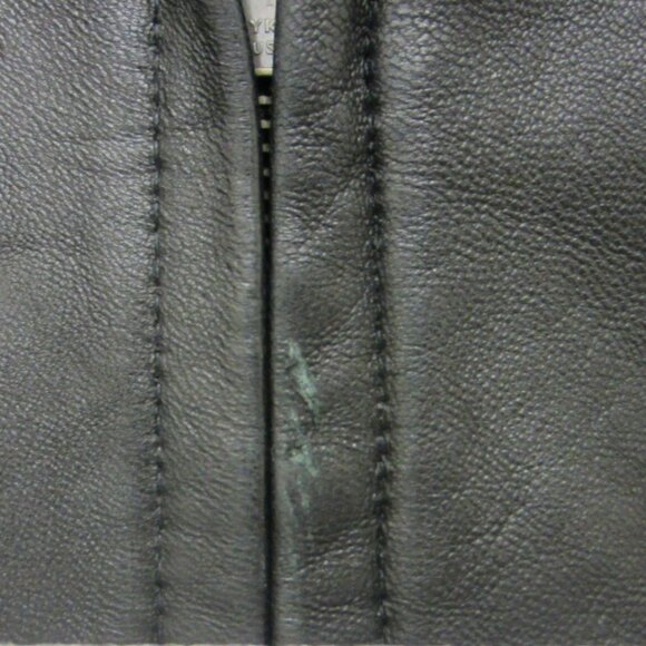 Vtg Rare Michael Classic Apparel Leather Bomber Jacket Mens S "SanDisk" USA Made - Picture 11 of 16